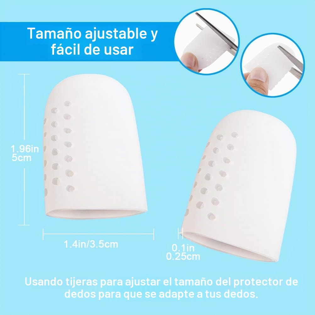 Protector dedo gordo pie, 10 piezas Punteras de Silicona para Dedo Gordo, Mangas transpirables, evita callos y ampollas, silicona para hombres y mujeres.