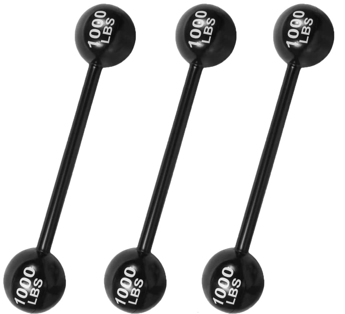 LIYDE 3 PCS Giant Inflatable Dumbbell Barbell - Carnival Circus Birthday/Halloween Party Decorations Supplies Fake Weights Cosplay Props - Blow Up Costume Photo Booth Props Accessory