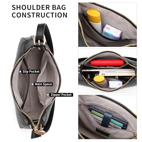 SENDEFN Cresent Shoulder Bags for Women Trendy Small Crossbody Purses Vegan Leather Hobo Handbags3