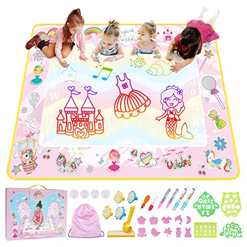 CUTE STONE Aqua Doodle Mat Magic Water Drawing Toys 48 x 36 Inches