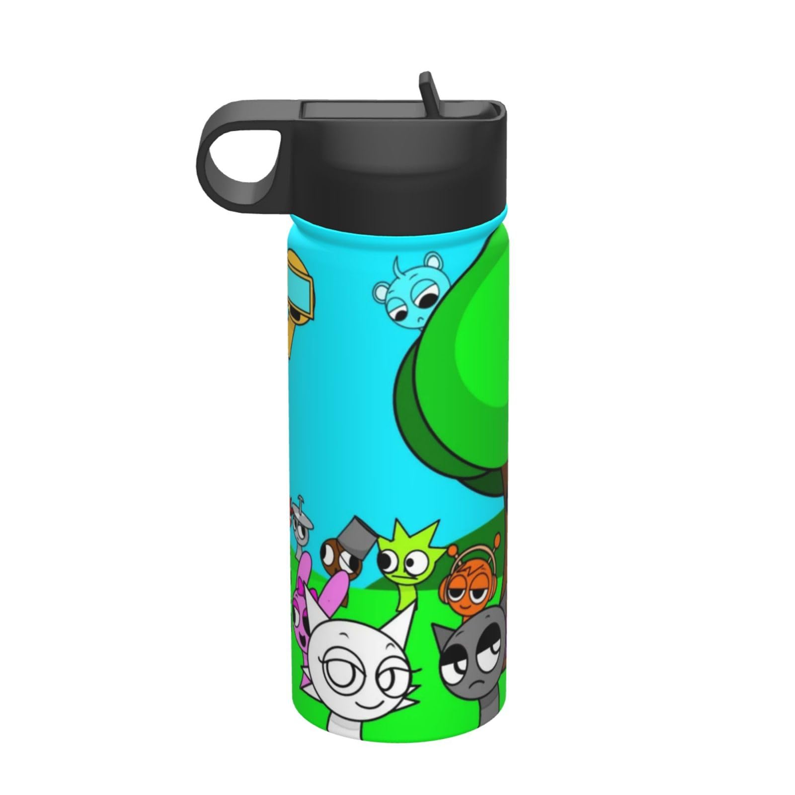Sprunki Insulated Cup, 18oz Insulated Water Cup With Straw, Suitable For Daily Use