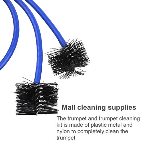 3pcs / set Trumpet Manutenção Limpeza Kit Horn Trombone Tuba Válvula Bocal flexível Brushes Kit
