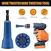 2 Pcs Wire Twister Tool for Drill, Wire Nut Twister, Wire Stripping and Twisting Tool, Wire Connector for Power Drill, Cable Quick Stripping