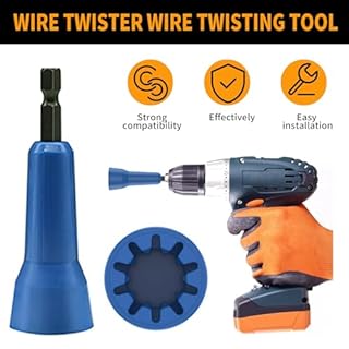 2 Pcs Wire Twister Tool for Drill, Wire Nut Twister, Wire Stripping and Twisting Tool, Wire Connector for Power Drill, Cable Quick Stripping