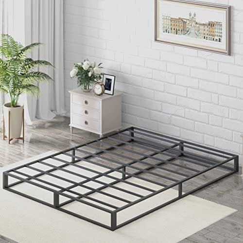 Bilily 6 Inch King Bed Frame With Steel Slat Support, Low Profile King Metal Platform Bed Frame Support Mattress Foundation, No Box Spring Needed/Easy Assembly/Noise Free #TOP1