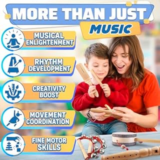 Percussion Instruments for Adults – 13-Piece Music Instruments Kit with Durable Storage Bag – Enhances Rhythm and Coordination, Percussion Instrument | Gift for Music-Loving Families & Group Sessions