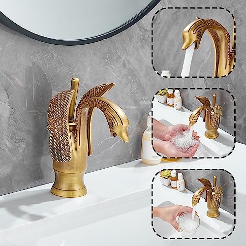 Vintage Elegance: Antique Brass Swan Faucet Review