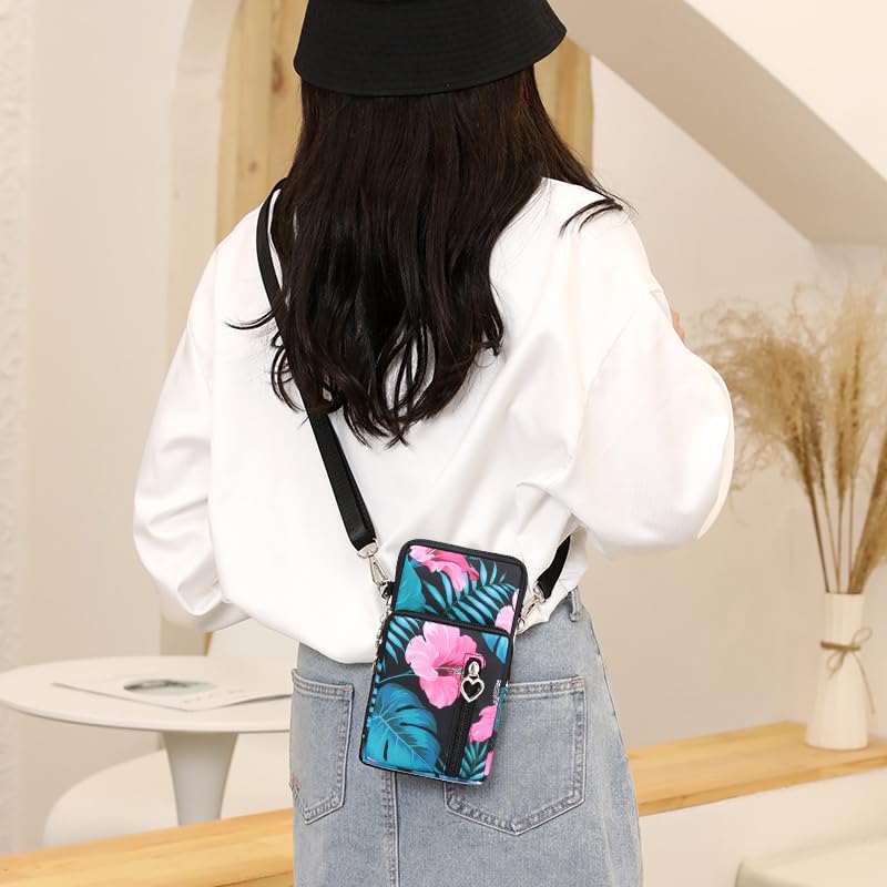 Image of JANKS Small Crossbody Bag for Women - Mini Phone Purses with Crossbody Strap and Wallet - Nylon Arm Bag