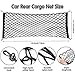 Tallew 2 Pcs Car Rear Cargo Net, Adjustable Elastic Mesh Cargo Net, 3 Pocket Heavy Duty Trunk Bed Storage Organizer, Universal for Car SUV Vehicle Pickup Truck with Accessories(43.3 x 15.7 Inches)