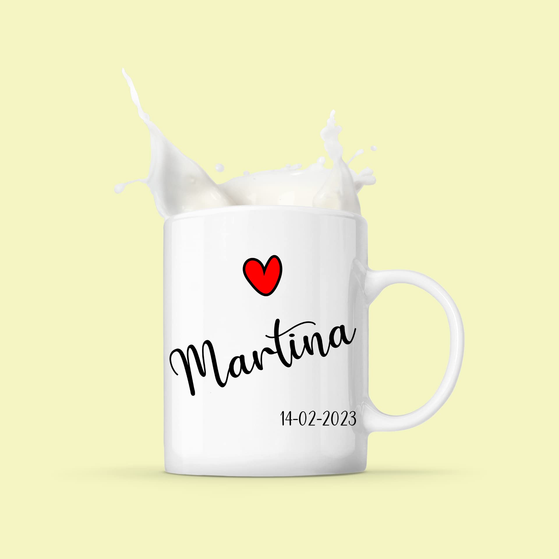 Tazza San Valentino Personalizzabile Con Nome - "Voglio Invecchiare Con Te" - Mug 11oz In Ceramica Per Lui/lei, Regalo Coppia