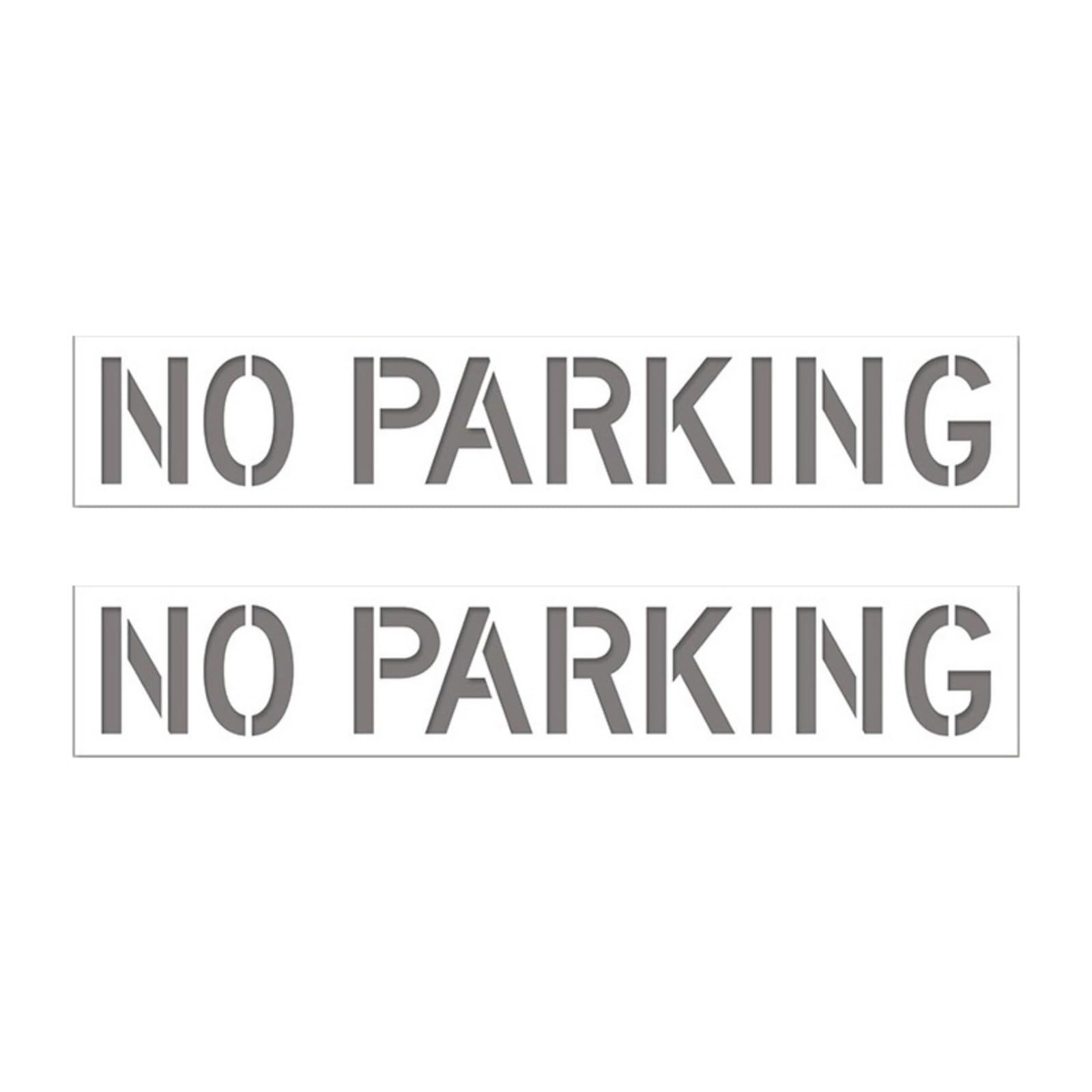 Msioytog Parking Restriction Silicone Stencil 12Inch High Flexible Washable Drawing Templates 89x15.8Inch Road Marking Tool Parking Stencil