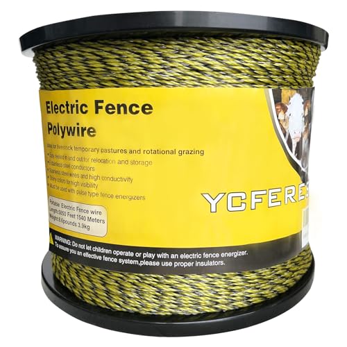 Clôture électrique pour pâturage rotatif fil polywire 1540m résistant