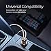 Crave Metal Car Charger [24W 4.8A 2 Port Dual USB] Zinc Alloy Universal Compact 12 Volt Charger, Smart Charge IC Technology