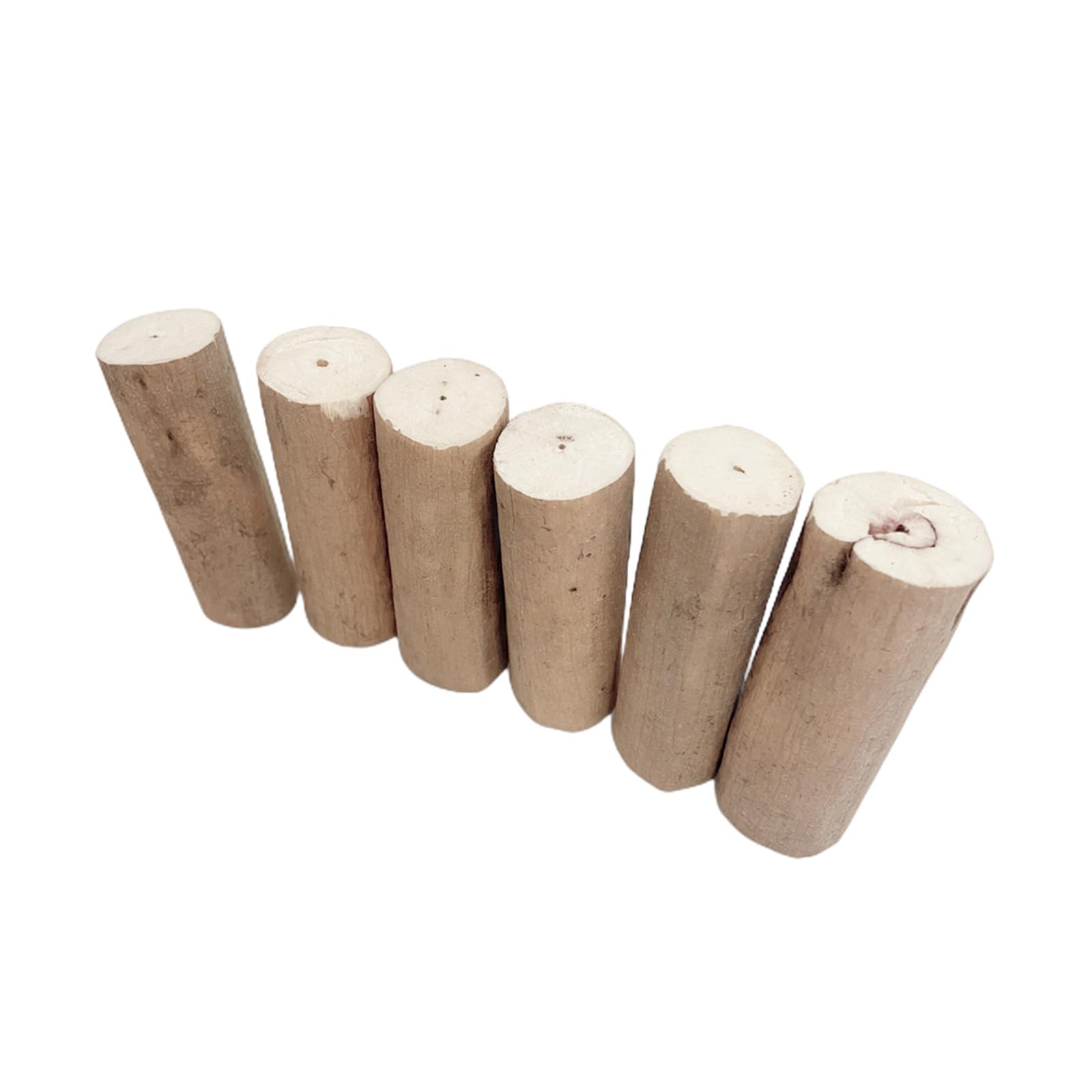 oringnat 6 Pcs Bird Chew Toy, Parrots Cage Toy Natural Wood Molar Sticks Toy for Budgies Parrots Small Size Birds for