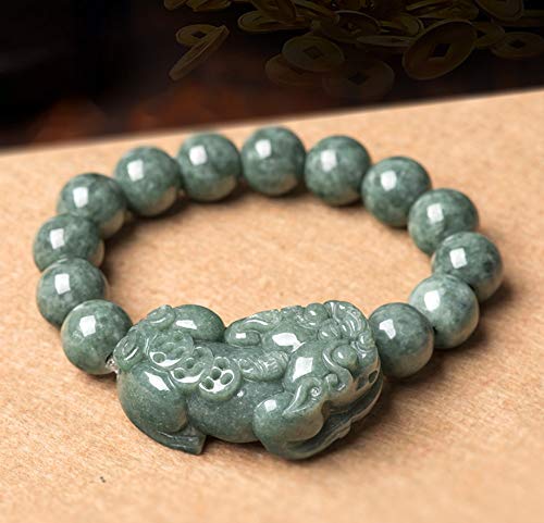 Bracelet Piyao Feng Shui jade birman pour attirer l'argent et la bonne chance - 4