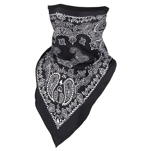 Bandana Mask Extended Ice Silk Triangle Balaclava Face Mask Breathable Half Face Neck Cover Head Scarf for Men Women Dustproof Sun Windproof Cycling Outdoors Festivals SportsPaisley Face Mask