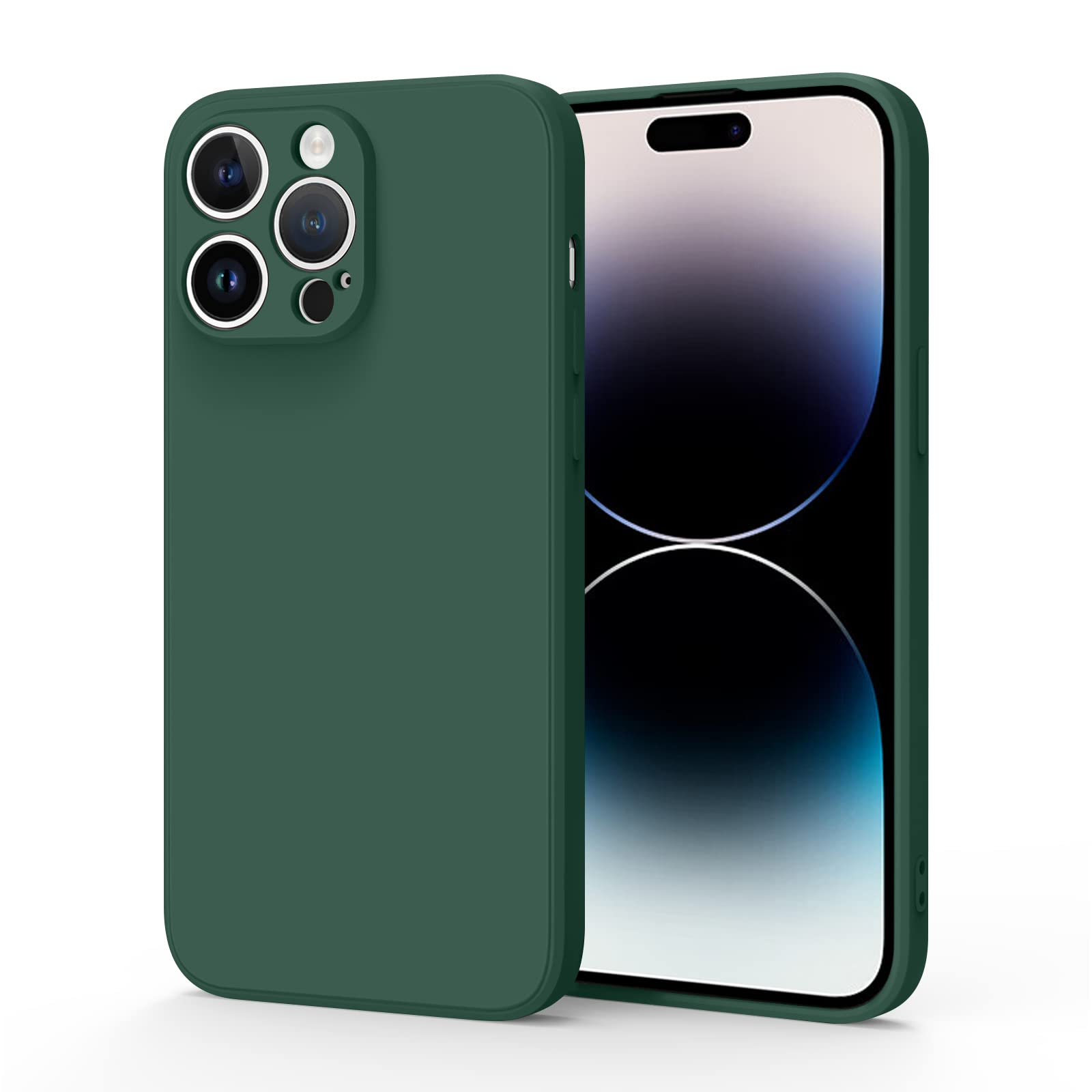 Vancle Silicone Protective Case, Compatible With iPhone 14 Pro Max, Full Body Protection, Shock -proof Soft Liquid Silicone Protective Case, Suitable For iPhone 14 Pro Max 6.7 “ (Dark Green)