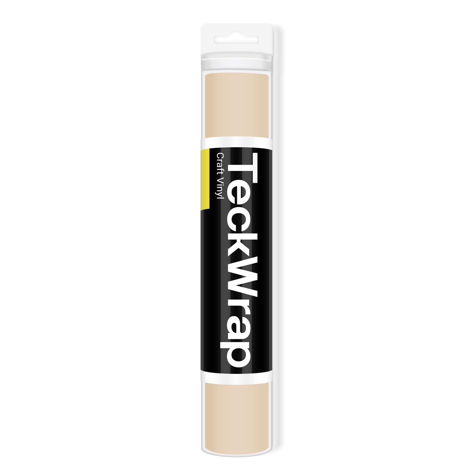 TECKWRAP 001 Vinyl Matte Permanent Adhesive Vinyl for Craft Decal Projects 12" x 10ft, Matte Vanilla