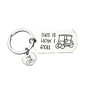 RFTWXHPN Golf Gifts Keychains for Men Women This is How I Roll Key Chain Gift for Golfer Golfs