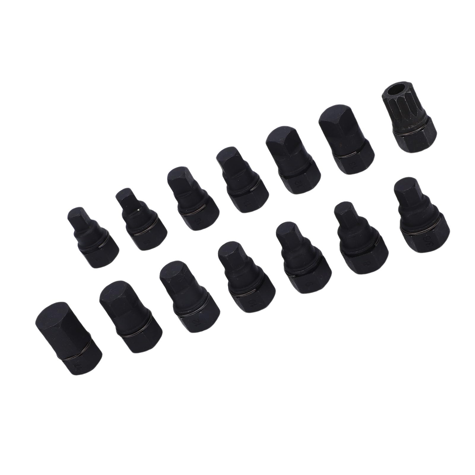 Juego Llaves Tapón Drenaje Aceite 3/8 Pulgadas Acero CR-Mo Hexagonal Cuadrado Estriada Kit Mantenimiento Coche Resistente Estuche Incluido
