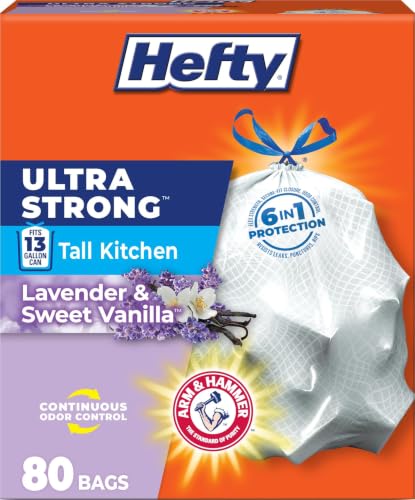Hefty Ultra Strong 13 Gal Kitchen Trash Bags...