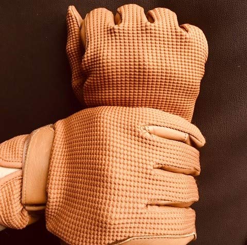 Gants d'équitation pour homme en cuir véritable et coton de qualité supérieure Marron clair