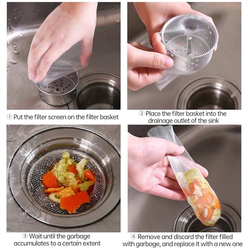 Bolsa Colador Desechable para Fregadero de Cocina, 100pcs miniatura 5