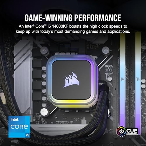 Image of Corsair Vengeance i7500 Series Gaming PC - Liquid Cooled Intel Core i5 14600KF CPU - NVIDIA GeForce RTX 4070 Super GPU - 32GB Vengeance RGB DDR5 Memory - 1TB M.2 SSD - White