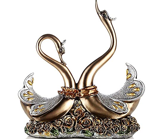 HTSSM Figurines Décoratives D'ornements De Cygne en Résine Synthétique, Décoration De Salon, Ameublement Créatif, Ameublement en Résine De Cygne, Artisanat, Ameublement De Chambre Cover