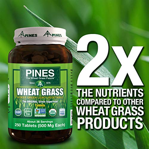 Pines Organic Wheat Grass, 250 Count Tablets | Pines Wheat Grass As Featured In The New Blockbuster Film, Ocean's 8! #TOP4