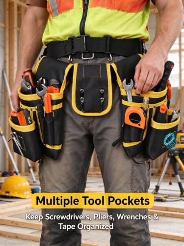 ChayWillow Magnetic Tool Belt Pouch Heavy-Duty Canvas Electrician Bag - image 5