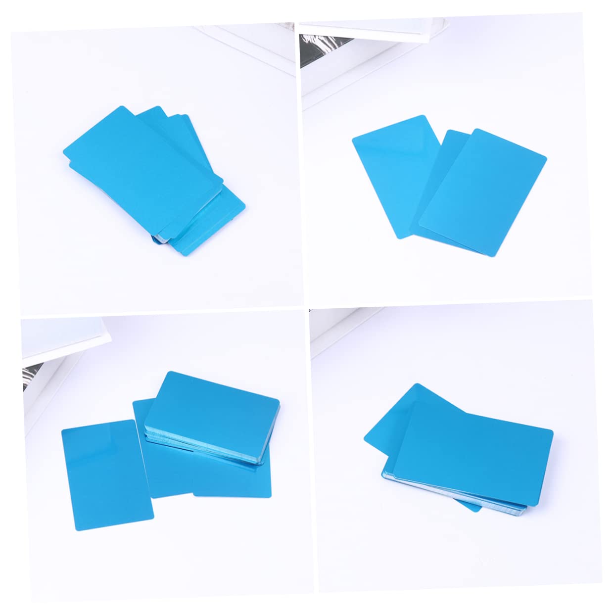 NUOBESTY 150piezas Tarjetas De Visita De Anodizado De Color Azul Personalizables Para y Cnc Estándar y Esquinas Redondeadas