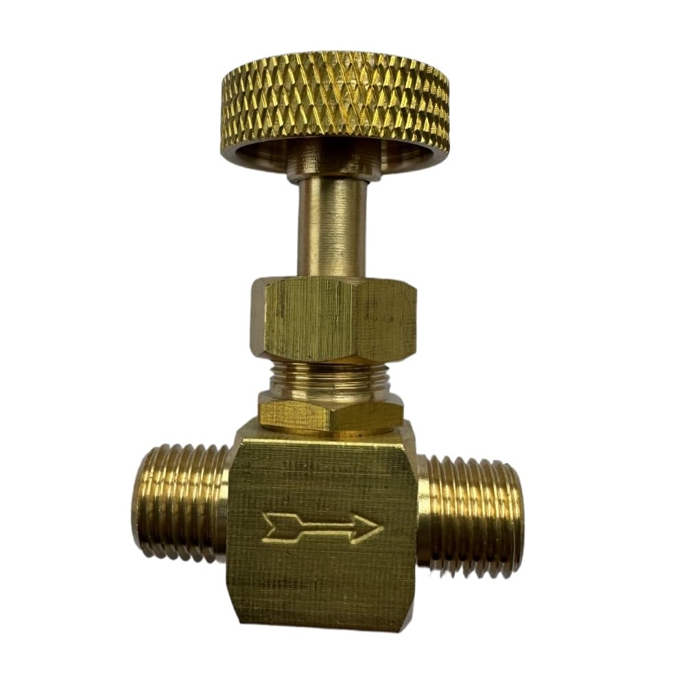 2000 PSI wysokociśnieniowe 1/4 "NPT żeński męski mosiężny zawór igły regulator przepływu wody olej napędowy propan paliwa (żeński do kobiety)