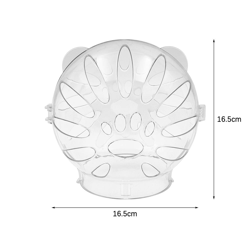 Casque à bulles respirant Cat avec couvre-pattes en silicone, capuche réglable en plastique pour chat rose, coupe des ongles pour le bain et le rasage