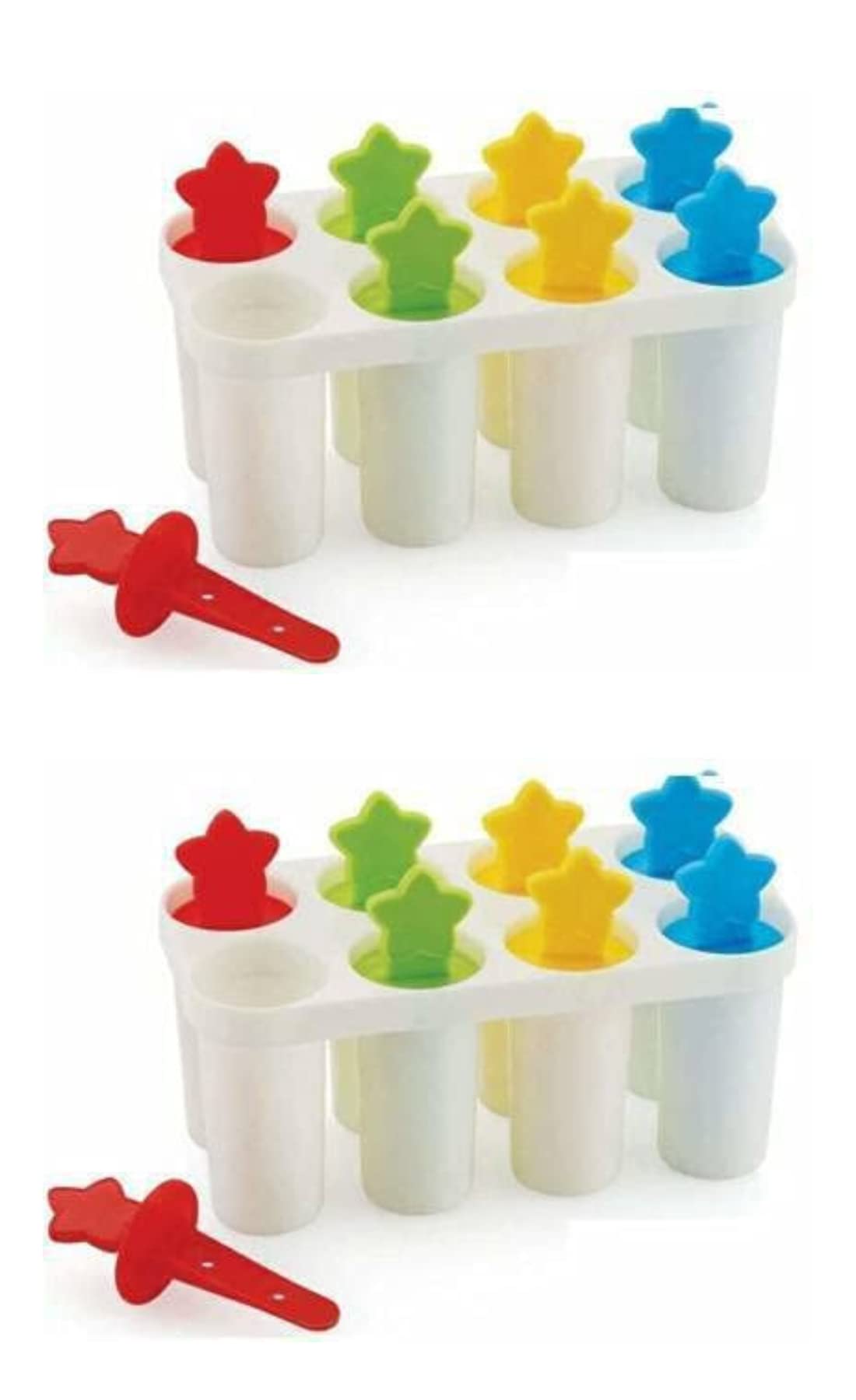 Puthak Manual Ice Cream Maker Plastic Ice Cream Candy Kulfi Maker Mould ice Stick Trays Multicolor Plastic Ice Cube Tray (Pack of 2)- PTHK-7057-image-22