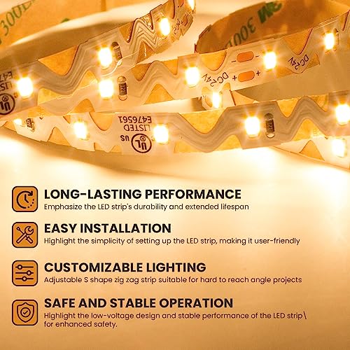 Tira LED 24V S Forma Blanco Cálido 2700K para interior miniatura 3