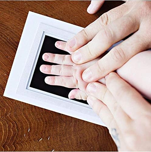 Bebek El İzi ve Ayak İzi Mürekkepsiz Baskı Kiti 0-9 Ay (10x15 Ahşap Çerçeve, Yeşil) : Amazon.com.tr: Bebek