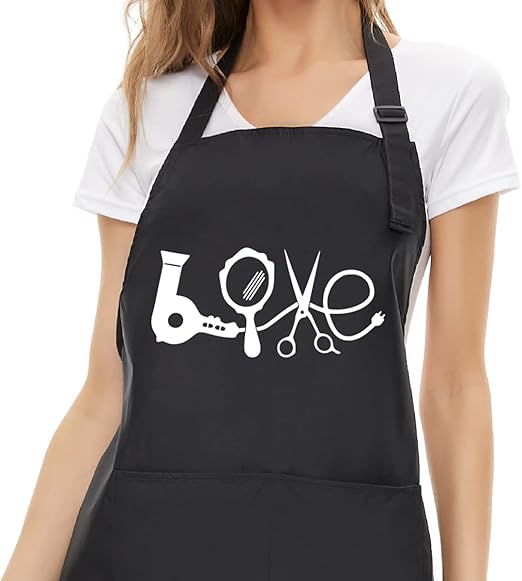 Hairstylist Aprons for Women with Pockets, Funny Hair