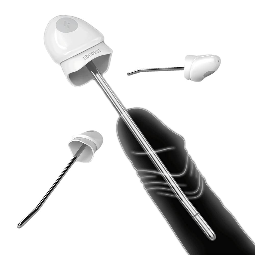 Kuaecr Vibrator Dilatator Mit Elektrostimulations und10 Vibrationsstufen Harnröhrenvibrator Edelstahl Penis Harnröhren sm Katheter Penis Plug Spermien Stopper Harnröhrensonden Massagegerät für Männer