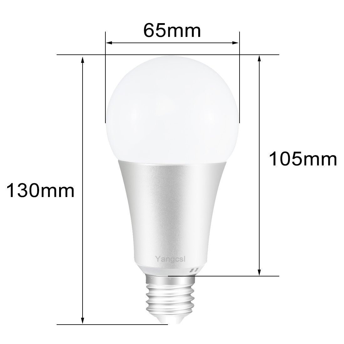 E26 Dimmable Color Changing LED Light Bulbs with Remote Control, Memory & sync, Warm White & RGB Multi Color, 60 Watt Equivalent (2 Pack)