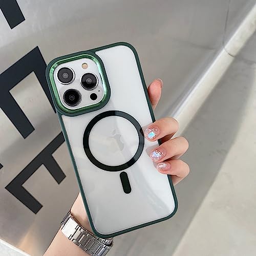 Coque silicone pour iPhone 12 Pro Max antichoc et transparente vert foncé
