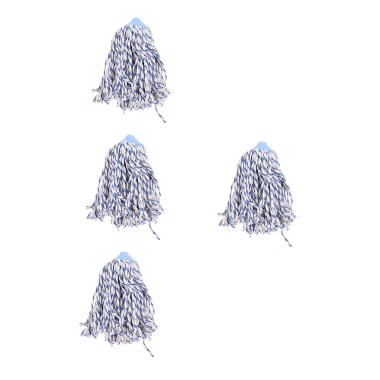 Healeved 4 Piezas Cepillos De Accesorios De Fregona De Limpieza Del Hogar Baño Trapeador a Vapor Recambio De Fregona Resistente Trapeador y Balde Reutilizable Manejar Fregar Mop El Plastico