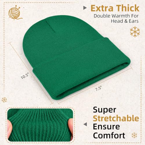 Image of ZOORON 1&2 Pack Beanie for Men Women Slouchy Beanie Hats Winter Knit Caps Soft Ski Hat Unisex
