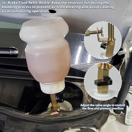 Image of PARAROSE 3L Pneumatic Brake Bleeder Vacuum Pump Kit, One-Person Operation
