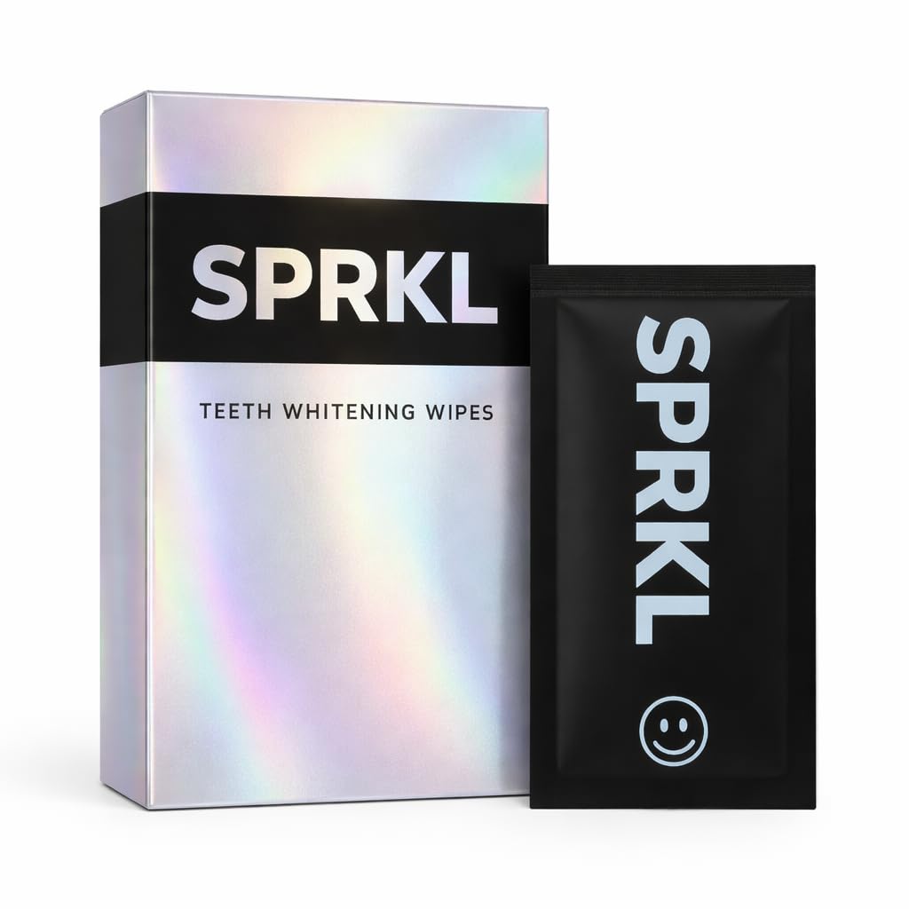SPRKL Wine Wipes for Teeth – Instant Red Wine Stain Remover, Mint Fresh, 20 Pack Disposable Teeth Wipes