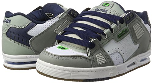 Image of Globe Men's Sabre Skate Shoe, Grey Grey Blue Green, 14 US
