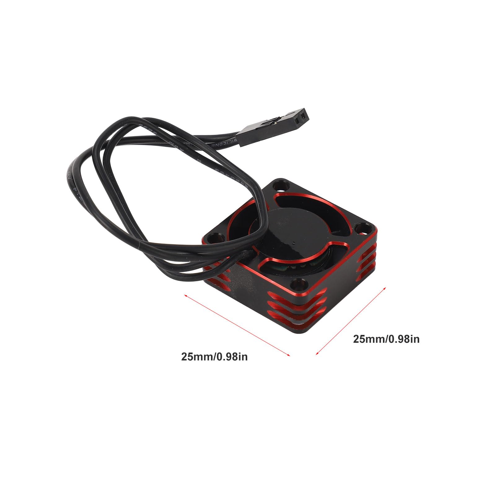 Dilwe Ventola di Raffreddamento per Auto RC, ESC Senza Spazzole, Raffreddamento Efficace, Alta velocità, Dimensioni 25x25mm, per RC Car, Drone e Altro equipaggiamento elettronico
