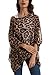 Womens Floral Batwing Sleeve Beach Loose Blouse Tunic Top Leopard