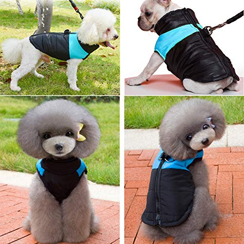 Homieco wasserdichte Hundemantel Jacke, Haustier Winterkleidung Snowproof Wasserdicht, Warme Haustier Jacke Hundejacke Hundepullover für Hunde - Blau