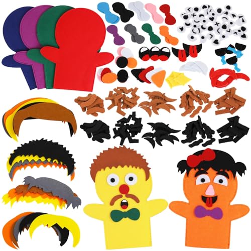 Puppet Planet ™ 8Pcs Diy Felt Hand Puppet Arts & Craft Kit thumb #2